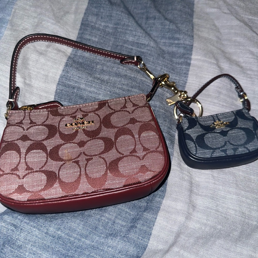 coach purse and mini charm purse